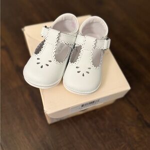 Classic White T-Strap Baby Shoes